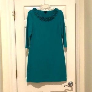 Talbots Green Ruffle Dress
